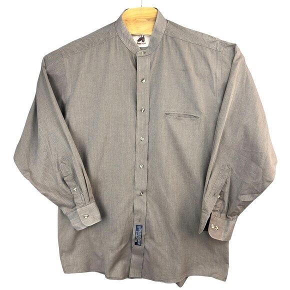 G.H. Bass & Co. Shirt Men 16.5 32/33  Brown Herringbone Long Sleeve Button-Up - Picture 1 of 12